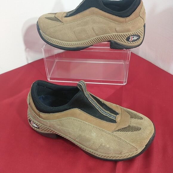 Justin L0162 Tan Women's SZ 5.5M Leather J-Flex Slip On Hiking Ankle Shoes . Con - Picture 3 of 8